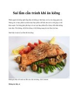 Tài liệu Sai lầm cần tránh khi ăn kiêng pdf