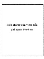 Tài liệu Biến chứng của viêm tiểu phế quản ở trẻ em potx