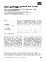 Tài liệu Báo cáo khoa học: The role of electrostatic interactions in the antitumor activity of dimeric RNases docx