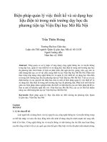 Biện pháp quản lý việc thiết kế và sử dụng học liệu điện tử trong môi trường dạy học đa phương tiện tại viện đại học mở hà nội