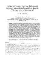 Nghiên cứu phương pháp xác định các axit béo trong một số loại dầu mỡ động, thực vật việt nam bằng kỹ thuật sắc ký
