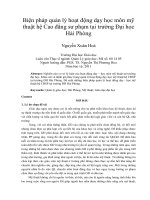 Biện pháp quản lý hoạt động dạy học môn mỹ thuật hệ cao đẳng sư phạm tại trường đại học hải phòng
