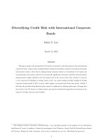 Tài liệu Diversifying Credit Risk with International Corporate Bonds: Edith X. Liu docx