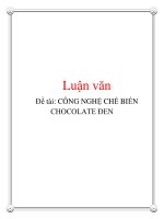công nghệ chế biến chocolate đen