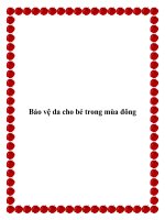 Tài liệu Bảo vệ da cho bé trong mùa đông ppt