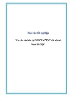 Cơ cấu tổ chức tại NHN0Và PTNT chi nhánh Nam Hà Nội