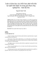 Luận cứ khoa học của chiến lược phát triển đào tạo nghề tỉnh nghệ an trong giai đoạn công nghiệp hóa – hiện đại hóa