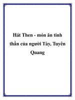 Tài liệu Hát Then - món ăn tinh thần của người Tày, Tuyên Quang pptx