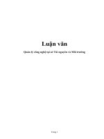 quản lý công nghệ tại sở tài nguyên và môi trường