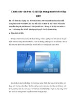 Tài liệu Chỉnh sửa văn bản và tài liệu trong microsoft office 2007 ppt