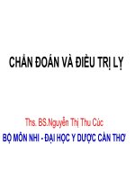 Tài liệu CHẨN ĐOÁN VÀ ĐIỀU TRỊ LỴ pptx