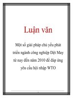 Tài liệu Luận văn: Một số giải pháp chủ yếu phát triển ngành công nghiệp Dệt May từ nay đến năm 2010 để đáp ứng yêu cầu hội nhập WTO docx