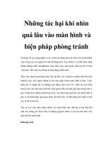Tài liệu Những tác hại khi nhìn quá lâu vào màn hình và biện pháp phòng tránh ppt