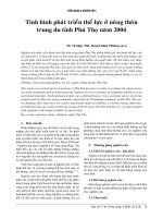 Tài liệu Tình hình phát triển thể lực ở nông thôn trung du tỉnh Phú Thọ năm 2004 pot