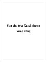 Tài liệu Spa cho tóc: Xa xỉ nhưng xứng đáng pptx