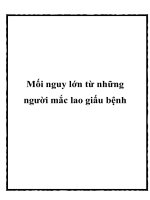 Tài liệu Mối nguy lớn từ những người mắc lao giấu bệnh docx