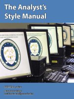 Tài liệu The analyst''''s style manual docx