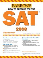Barrons how to prepare for the SAT 2008
