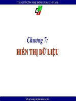 Tài liệu GIS ĐẠI CƯƠNG - Chương 7: HIỂN THỊ DỮ LIỆU docx