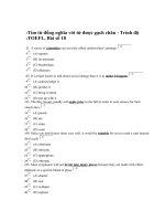 Tài liệu Tìm từ đồng nghĩa với từ được gạch chân - Trình độ TOEFL, Bài số 18 pptx