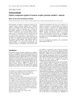 Tài liệu Báo cáo khoa học: Endovanilloids Putative endogenous ligands of transient receptor potential vanilloid 1 channels docx