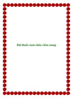 Tài liệu Bài thuốc nam chữa viêm xoang docx