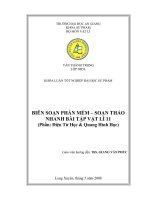 biên soạn phần mềm – soạn thảo nhanh bài tập vật lí 11