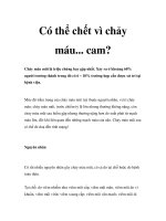 Tài liệu Có thể chết vì chảy máu... cam? ppt