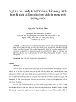 Nghiên cứu cố định Zr(IV) trên chất mang thích hợp để tách và làm giàu hợp chất se trong môi trường nước