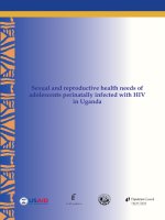 Tài liệu Sexual and reproductive health needs of adolescents perinatally infected with HIV in Uganda pptx