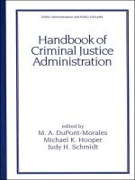 Tài liệu Handbook of Criminal Justice Administration pdf