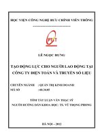 Tạo động lực cho người lao động tại công ty điện toán và truyền số liệu