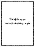 Tài liệu Thú vị du ngoạn Venice(Italia) bằng thuyền pptx