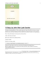 Tài liệu 13 Days The Chronicle of an Escape from a German Prison doc