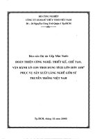 Tài liệu Hoàn thiện công nghệ thiết kế chế tạo vận hành lò con thoi dung tích 18m3 phục vụ sản xuất làng nghề gốm sứ truyền thống Việt Nam pptx
