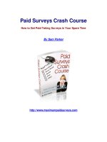 Tài liệu Paid Surveys Crash Course ppt