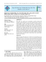 Tài liệu KHẢO SÁT ẢNH HƯỞNG CỦA NGUYÊN LIỆU (SỮA, GELATIN VÀ MỨT ĐÔNG) ĐẾN CHẤT LƯỢNG CỦA YAOURT TRÁI CÂY docx