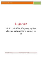 Tài liệu Đề tài: Thiết kế hệ thống cung cấp điện cho phân xưởng cơ khí và nhà máy cơ khí pdf