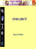 Tài liệu CƠ HỌC LƯỢNG TỬ - BÀI 2 docx