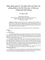 Biện pháp quản lý việc phát triển mô hình văn phòng điện tử tại sở giáo dục và đào tạo thành phố hải phòng