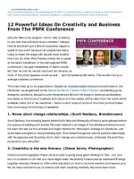 12 Powerful Ideas On Creativity and Business From The PSFK Conference