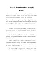 Tài liệu 1 số cách thức để các bạn quảng bá website docx