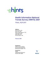 Tài liệu Health Information National Trends Survey (HINTS) 2007 pptx