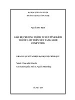 giải hệ phƣơng trình tuyến tính kích thước lớn trên nền tảng grid computing