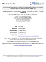 Tài liệu Changing patterns of cardiovascular diseases and cancer mortality in Portugal, 1980--2010 docx