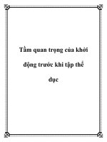 Tài liệu Tầm quan trọng của khởi động trước khi tập thể dục potx