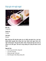 Tài liệu Súp gà với ngô ngọt pdf