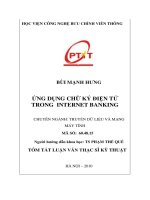 Ứng dụng chữ ký điện tử trong internet banking