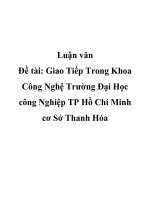 Tài liệu Đề tài: Giao Tiếp Trong Khoa Công Nghệ Trường Đại Học công Nghiệp TP Hồ Chí Minh cơ Sở Thanh Hóa potx