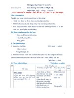 Tài liệu Giáo án số 4 - Bài 1: TỔ CHỨC TRONG NHÀ HÀNG, TỔ CHỨC CA LÀM VIỆC doc